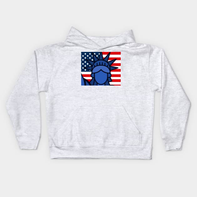 Statue Of Liberty Kids Hoodie by timegraf